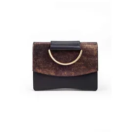 Gretchen Oyster Clutch Three Clutch Leder Black/Yellow/Brown