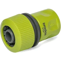Bradas Schlauchkupplung 3/4" Wasserstop grau