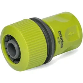 Bradas Schlauchkupplung 3/4" Wasserstop grau