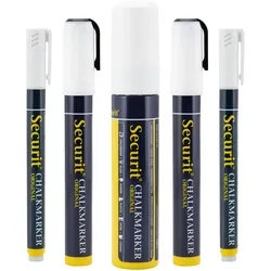 Securit® Set von 5 Flüssigkreide-Markern - Kreativfreiheit für Gastronomieprofis