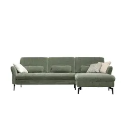 Kollektion Kraft Ecksofa Cord DANTE ¦ grün ¦ Maße (cm): B: 280 H: 91 T: 179.0