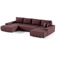 Fun Möbel Wohnlandschaft Sofa mit Schlaffunktion VOGAR Stoff Aulla