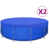 vidaXL Poolabdeckungen 2 Stk. PE Rund 540 cm 90 g/m2