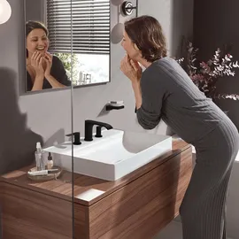 Hansgrohe Vivenis 3-Loch Waschtischarmatur Mattschwarz