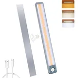 Ersandy - Schrankleuchte, Wiederaufladbarer Led-bewegungsmelder Für Die Küche Mit 3 Sensormodi/3 Farben/dimmbar, Led-unterbauleuchte, Kabellose Leuchte Mit Langer Akkulaufzeit Für Den Schrank