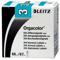 Leitz Ziffernsignal Orgacolor 3, auf Rolle, hellblau