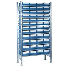 NORDWEST Handel AG Lager Steckregal H2000xB1000xT500mm Grundregal 12 Stahlböden 32 x 8,16 x 9