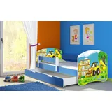 luxusbetten24 Kinderbett Dream, mit verschiedenen Motiven blau 80 cm x 160 cm