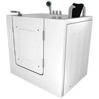 AcquaVapore Sitzwanne Whirlpool Badewanne mit Tür S02WP-TH-A-R 78x100cm,