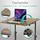 aktivshop Büro- und Beistelltisch, höhenverstellbar 65,5-90 cm, mit Rollen, Holz-Optik