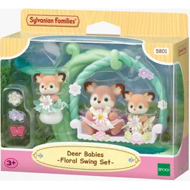 sylvanian families Reh Babys mit Blumenschaukel Spielset 12 cm