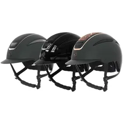 Reithelm Elite elegant und hochwertig - Reitkappe extra harte Helmschale (Farbe: schwarz / Größe: S)
