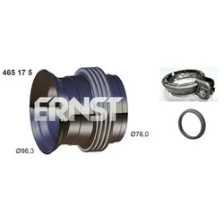 ERNST Reparaturrohr, Katalysator Flexrohr, Abgasanlage Ruß-/Partikelfilter Katalysator,Flexrohr, Abgasanlage,Reparaturrohr, vorne 97mm für MERCEDES-BE