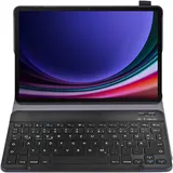 Cazy Tastatur Hülle Kompatibel mit Samsung Galaxy Tab S9 / S9 FE - Schutz Etui mit magnetisch Abnehmbarer (DE, Samsung Galaxy Tab S9, Samsung Galaxy Tab S9 FE), Tablet Tastatur, Schwarz