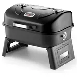 Guruss Holzkohlegrill mit Deckel Termostat Klappbarer Klein Smoker BBQ Grill, BxTxH: 52,5x41,5x30,4 cm Standgrill für Balkon, Camping, Outdoor