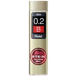 Pentel AIN STEIN C272W Feinminen-Bleistiftminen schwarz B 0,2 mm, 20 St.