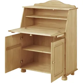 Home Affaire Sekretär HOME AFFAIRE "Mette, Schreibtisch im Landhausstil", beige (natur gebeizt, gewachst), B:82cm H:107cm T:39cm, Sekretäre, Sekretär, aus Massivholz, Breite 82 cm