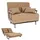 Mendler Schlafsessel HWC-K29, Klappsessel Schlafsofa Gästebett Relaxsessel, Liegefläche 186x97cm Stoff (270g/m2) ~ creme-beige