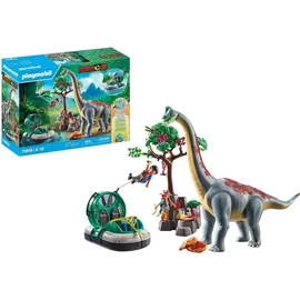 Playmobil Dinos Brachiosaurus-Begegnung mit Luftkissenboot 71819