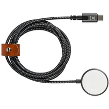 Xtorm Ladekabel Apple Watch USB-C (1,5m), black/silver - Schwarz/Braun/Grau