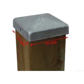 Baumarktplus 25x Pfostenkappe verzinkt 71 mm Pyramide Abdeckkappe Für Pfosten 7x7cm