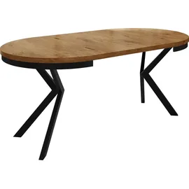 egen michał kliszczun Runder Ausziehtisch 100 x 76 x 100 cm braun