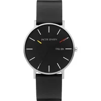 Jacob Jensen Herrenuhr Titan Quarz Schwarz
