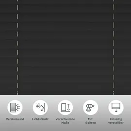 MY HOME Jalousie Matt (B x H: 150 x 180 cm, schwarz Aluminium)