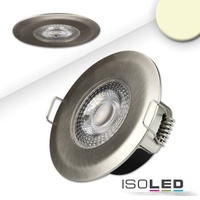 ISOLED LED Einbaustrahler PC68 IP44, brushed, 5W, 38°, warmweiß,