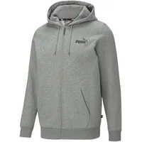 Puma Essentials Small Logo Fleece-Kapuzenjacke Herren 03 medium gray heather M