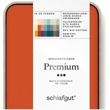 SCHLAFGUT Premium Baumwolle 90 x 190 - 100 x 220 cm red mid
