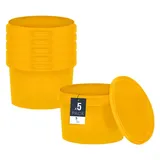 Benbow Eimer mit Deckel gelb 5 x 0,5 l
