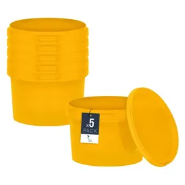 Benbow Eimer mit Deckel gelb 5 x 0,5 l