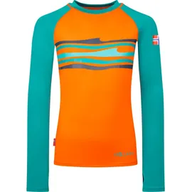 TROLLKIDS Badeshirt langarm Haukland orange 152