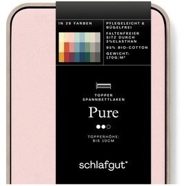 schlafgut Pure Topper Baumwolle 90 x 190 - 100 x 220 cm purple light
