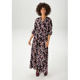 Aniston CASUAL Maxikleid Blumen Blau/Braun 36