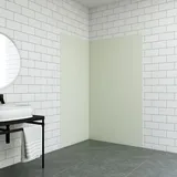 90x90x210cm Stein Gold Duschrückwand Alu Duschrückwände Fliesenersatz Ecklösung Duschabtrennung