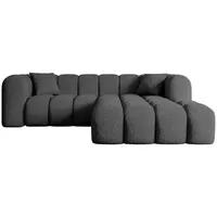 Altdecor Ecksofa Grau, Textil, 5-Sitzer, L-Form Corner Sofa Bett