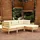vidaXL Modell 8 Loungeset mit Creme Kissen Kiefernholz