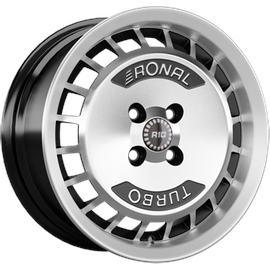 Ronal Ronal, R10 Turbo 7x15 ET37 4x98 68, schwarz-frontkopiert