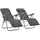 vidaXL Gartenstühle 58 x 73 x 107 cm grau 2 St. inkl. Polstern klappbar 506321
