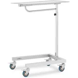 Steinberg Systems Instrumententisch seitlich offenes Design 60 x 400 mm höhenverstellbar Edelstahl / Gummi