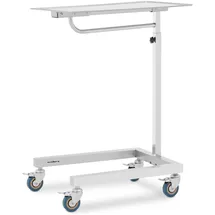 Steinberg Systems Instrumententisch seitlich offenes Design 60 x 400 mm höhenverstellbar Edelstahl / Gummi