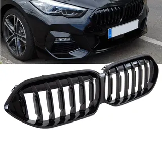 LLCTOOLS Set Sport Doppelsteg Kühlergrill schwarz Glanz passt für BMW 2er F44 Grand Coupe