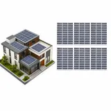 Beavorty 6 Bögen Selbstklebende Solarpanel Aufkleber Kleiner Solarmodule für Architekturmodelle Straßensolarpaneele für Dioramen und Landschaftsmodellbau