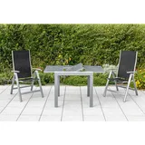 Merxx Ausziehtisch 120 x 70 x 75,5 cm silber