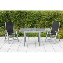 Merxx Ausziehtisch 120 x 70 x 75,5 cm silber