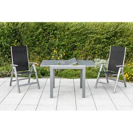 Merxx Ausziehtisch 120 x 70 x 75,5 cm silber