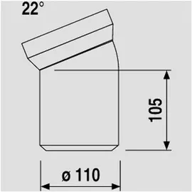 Sanit WC-Anschlussbogen 22Gr DN100 bahama