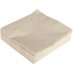 Ava 50 Papierservietten 33x33cm - 2 lagige Eco Recycled Einwegservietten - Uni Beige Einweg Tischservietten - Einfarbige Servietten in Naturfarbe